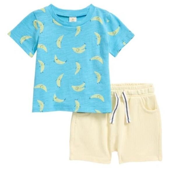 Tucker + Tate Other - Tucker & Tate Easy Peasy T-Shirt & Shorts Set In Blue River Bananas, Kids 3M
